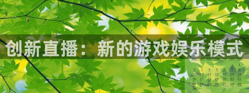 鼎点娱乐注册：创新直播：新的游戏娱乐模式